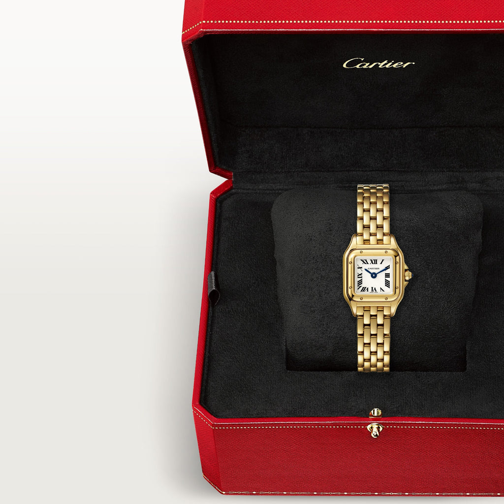 Panthère de Cartier Mini Model | 19mm, 18K Yellow Gold, Silver Dial, Ref. WGPN0048