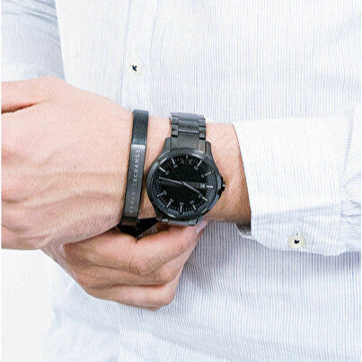 Armani Exchange Hampton AX7101 Men's Watch – Black Dial with Black Stainless Steel Bracelet